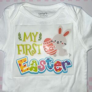 You pick size- made to order baby onesie my first Easter